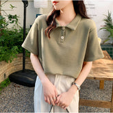 Short Sleeve Turn Down Collar Casual Shirts